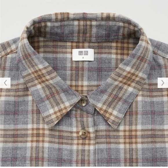 Uniqlo Fennel Checked Long Sleeve Shirt | NWOT - Picture 7 of 8